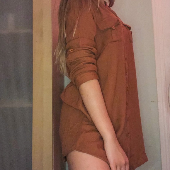 long sleeve camel brown shirt dress 🤎 - Picture 3 of 3